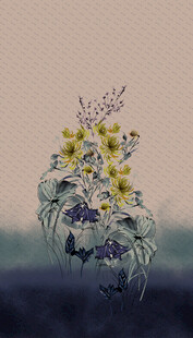 手绘花卉静物图