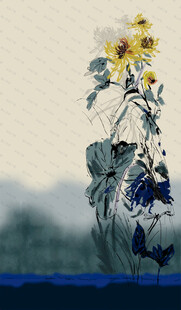 瓶中盛放的多彩花卉