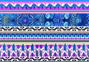 多彩民族风几何图案纹理