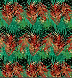 手绘叶子   热带植物 