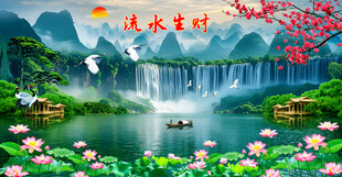 美好家园山水画