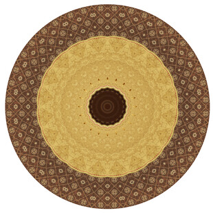 圆形几何图案地毯设计图