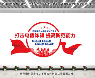 打击电信诈骗文化墙