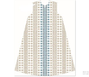 菱形格大袍子设计