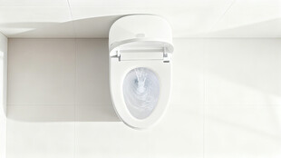 卫浴产品特写俯视视角马桶