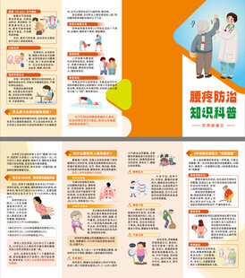 腰疼防治知识科普四折页