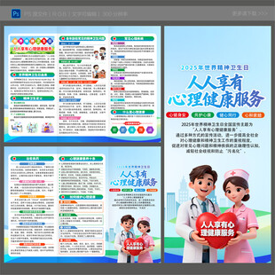 2025年世界精神卫生日三折页