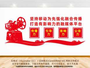 融媒体中心文化墙