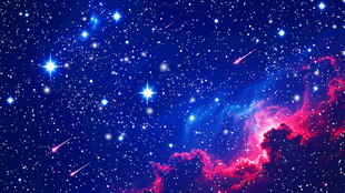 红蓝唯美星空