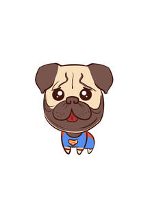 可爱哈巴狗卡通形象Q版