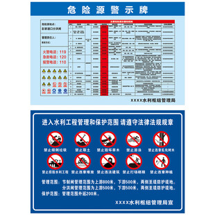 水利局警示牌 危险源警示牌