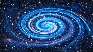 炫酷蓝色旋涡星空吊顶