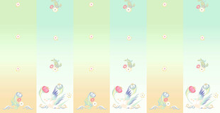 清新花卉渐变背景图案