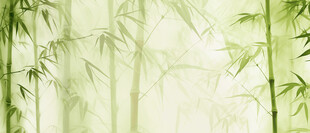 竹影 水墨灯箱竹林