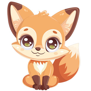 毛茸茸大耳朵狐狸看图识物动卡片