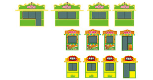 多样游乐园售票亭设计