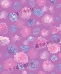 梦幻粉紫花卉图案背景