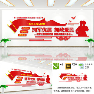 拥军优属文化墙 