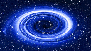 蓝色梦幻星空漩涡景观
