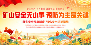 矿山安全宣传展板