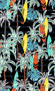 热带风情冲浪元素印花图案