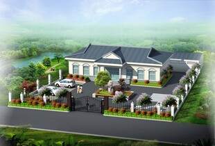 庭院景观绿化效果图