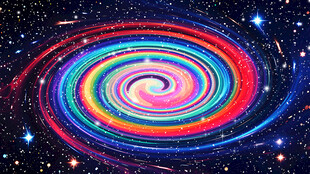 七彩旋涡星空背景