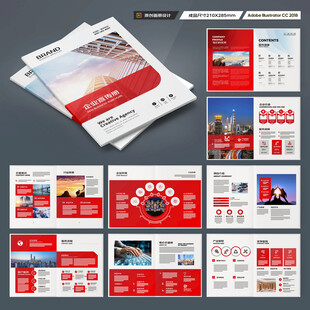 大气红色画册