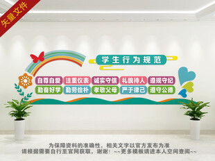 学校展板学生行为标准 