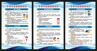 冬季传染病预防知识展板