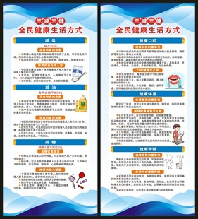 三减三健知识展架