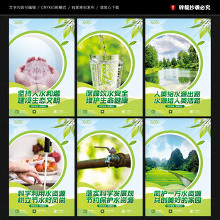 保护水资源展板