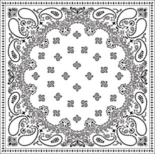 复古花纹方形图案设计