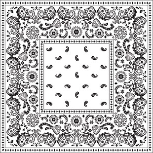 黑白花纹方形图案设计