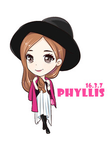 卡通女孩菲利斯形象展示Q版