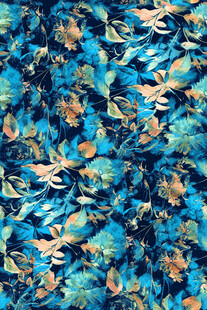 蓝色海洋风印花图案