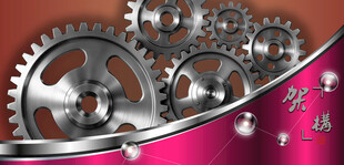金属齿轮组合背景组合