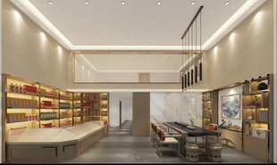 现代中式高档茶馆烟酒商店