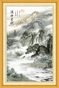 竖幅玄关山水画