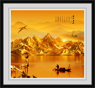 日照金山山水画