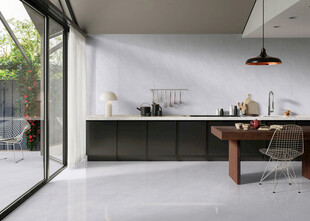 现代简约开放式厨房分层效果图