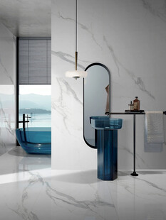 现代简约风浴室洗手台分层效果图