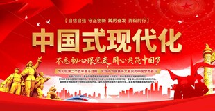 中国式现代化 党建展板背景