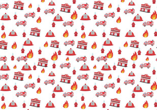 红色卡通图案无缝背景图