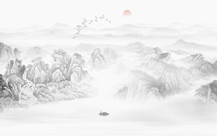 新中式意境山水画