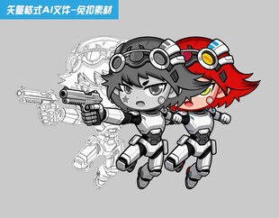 机甲战士动漫角色形象