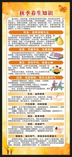 秋季养生知识展架
