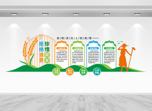 校园食堂餐厅文化墙