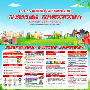 国际减灾日展板