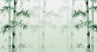 新中式水墨竹林灯箱竹影